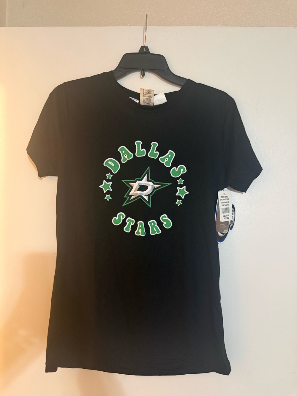 Dallas Stars Concepts Sport Women’s Graphic T-Shirt Black Green Size Medium NWT